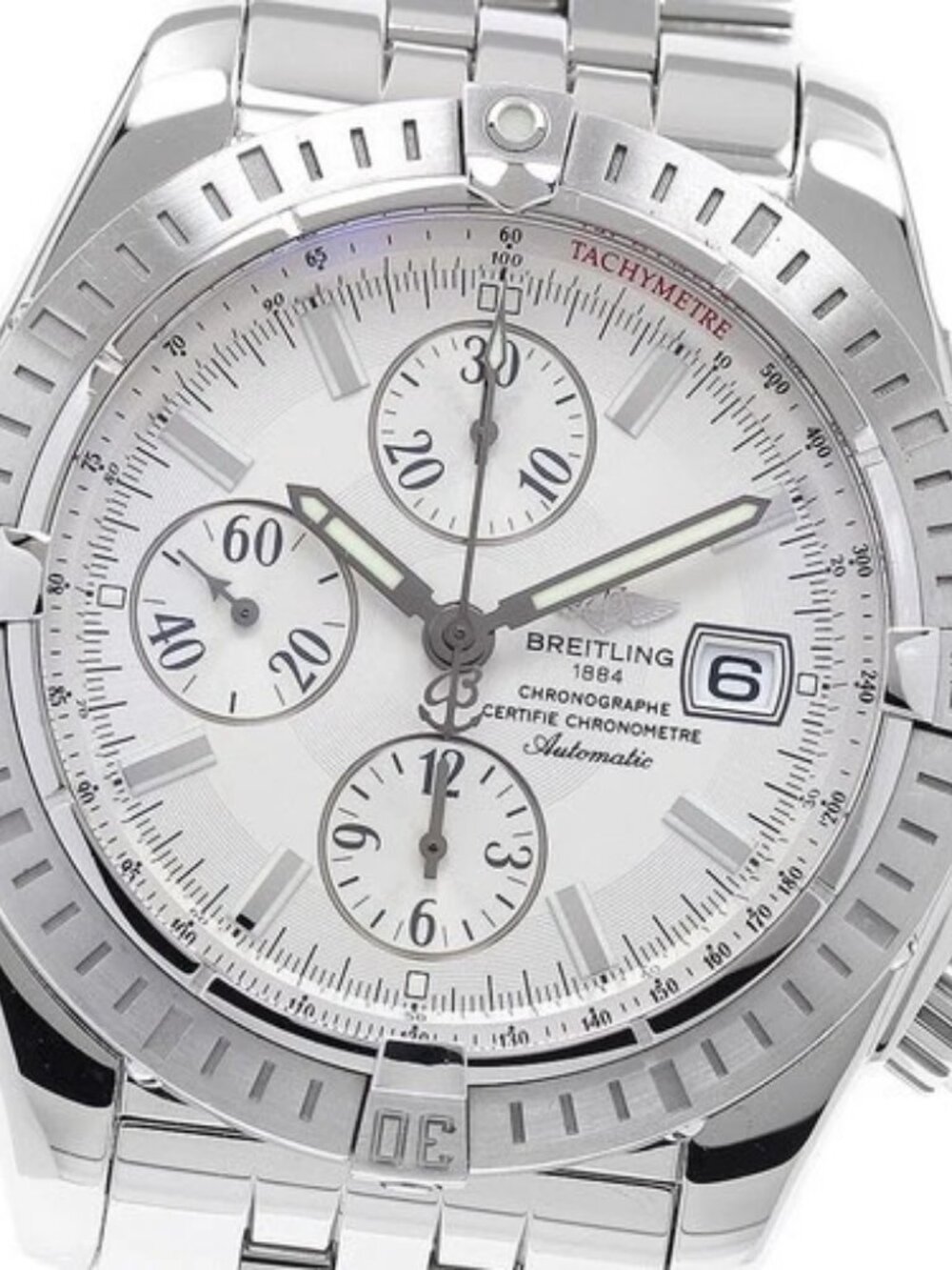 BREITLING Chronomat Evolution A13356 Date Silver Dial Automatic Men's_934472